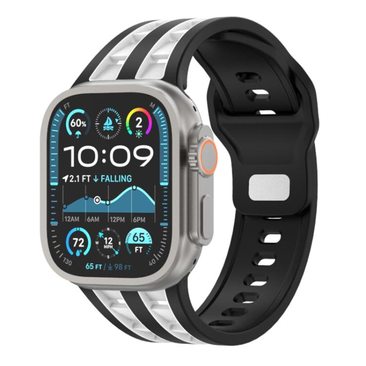 Dual-row Breathable Silicone Watch Band, For Apple Watch 46mm / 49mm / 45mm / 44mm