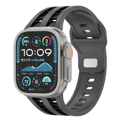 Dual-row Breathable Silicone Watch Band, For Apple Watch 46mm / 49mm / 45mm / 44mm