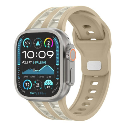Dual-row Breathable Silicone Watch Band, For Apple Watch 46mm / 49mm / 45mm / 44mm