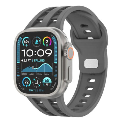 Dual-row Breathable Silicone Watch Band, For Apple Watch 46mm / 49mm / 45mm / 44mm