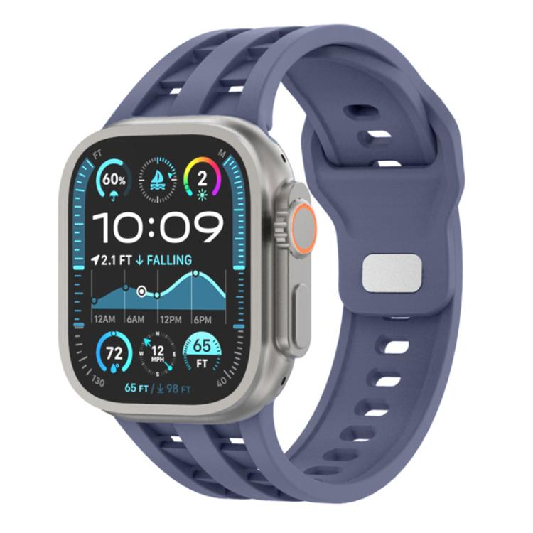 Dual-row Breathable Silicone Watch Band, For Apple Watch 46mm / 49mm / 45mm / 44mm
