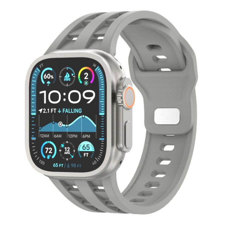 Dual-row Breathable Silicone Watch Band, For Apple Watch 46mm / 49mm / 45mm / 44mm