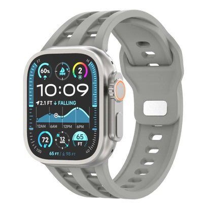 Dual-row Breathable Silicone Watch Band, For Apple Watch 46mm / 49mm / 45mm / 44mm