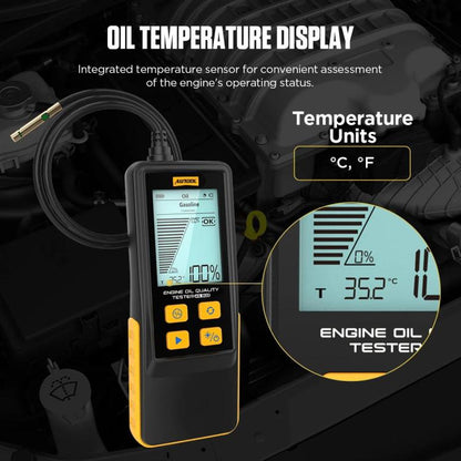 AUTOOL AS503 2.8 inch Backlit Display Car Engine Oil Tester Lubricating Oil Quality Analyzer, AS503