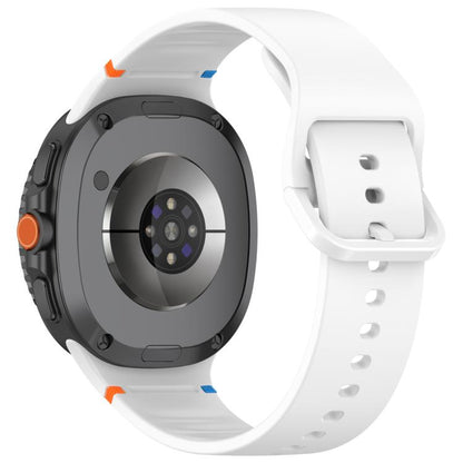 For Samsung Galaxy Watch8 Classic 46mm / Watch8 44mm / 40mm xDfind Stitched Solid Color Silicone Watch Band, 20mm, 22mm