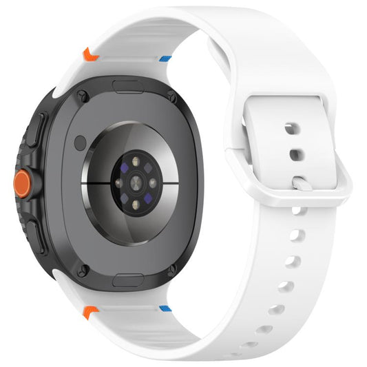 For Samsung Galaxy Watch8 Classic 46mm / Watch8 44mm / 40mm xDfind Stitched Solid Color Silicone Watch Band, 20mm, 22mm