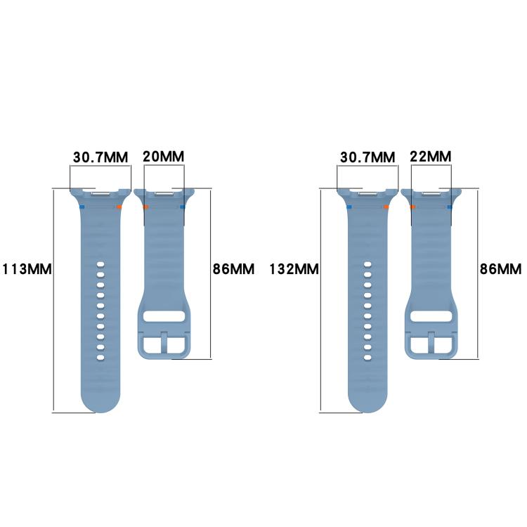 For Samsung Galaxy Watch8 Classic 46mm / Watch8 44mm / 40mm xDfind Stitched Solid Color Silicone Watch Band, 20mm, 22mm