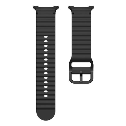 Für Samsung Galaxy Watch8 Classic 46mm / Watch8 44mm / 40mm xDfind Gewelltes genähtes Silikon-Uhrenarmband, L