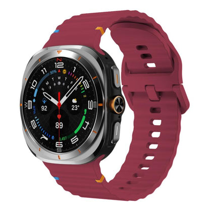 Für Samsung Galaxy Watch8 Classic 46mm / Watch8 44mm / 40mm xDfind Gewelltes genähtes Silikon-Uhrenarmband, L