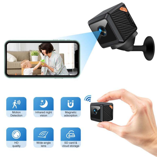 W02 HD Magnetic WiFi Smart Mini Camera Supports Motion Detection Infrared Night, W02
