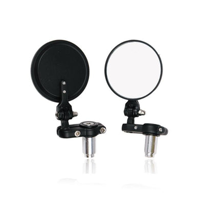 2pcs/Set Folding Motorcycle Handlebar Rearview Mirror Round Reversing Mirror