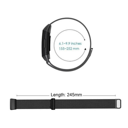xDfind Milanese Magnetic Stainless Steel Watch Band, For Fitbit Charge 3 / 4