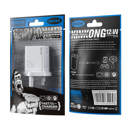 WK WP-U76 Kinkong 12W USB Charger, UK Plug, US Plug, EU Plug