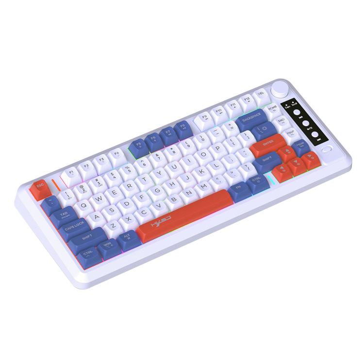 HXSJ L400 Three-mode Wireless RGB Light Thin Film 81 Keys Keyboard