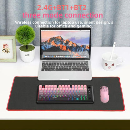 HXSJ L400 Three-mode Wireless RGB Light Thin Film 81 Keys Keyboard