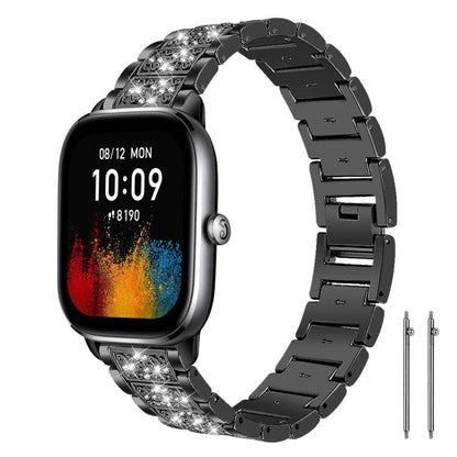 xDfind Diamond Jewelry Steel Watch Band, 20mm For COROS APEX 2 42mm / PACE 2, 20mm For Ticwatch GTH / E3 / E / 2, 22mm For Ticwatch Pro X / Pro3 / Pro / GTX / E2, 20mm For Xiaomi Haylou RS4 Plus LS11, 22mm For Xiaomi Watch S3/2 Pro/S2/S1               ...