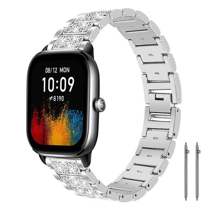 xDfind Diamond Jewelry Steel Watch Band, 20mm For COROS APEX 2 42mm / PACE 2, 20mm For Ticwatch GTH / E3 / E / 2, 22mm For Ticwatch Pro X / Pro3 / Pro / GTX / E2, 20mm For Xiaomi Haylou RS4 Plus LS11, 22mm For Xiaomi Watch S3/2 Pro/S2/S1               ...