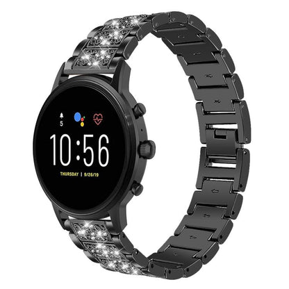 xDfind Diamond Jewelry Steel Watch Band, 20mm For COROS APEX 2 42mm / PACE 2, 20mm For Ticwatch GTH / E3 / E / 2, 22mm For Ticwatch Pro X / Pro3 / Pro / GTX / E2, 20mm For Xiaomi Haylou RS4 Plus LS11, 22mm For Xiaomi Watch S3/2 Pro/S2/S1               ...