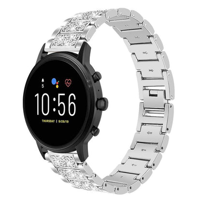 xDfind Diamond Jewelry Steel Watch Band, 20mm For COROS APEX 2 42mm / PACE 2, 20mm For Ticwatch GTH / E3 / E / 2, 22mm For Ticwatch Pro X / Pro3 / Pro / GTX / E2, 20mm For Xiaomi Haylou RS4 Plus LS11, 22mm For Xiaomi Watch S3/2 Pro/S2/S1               ...