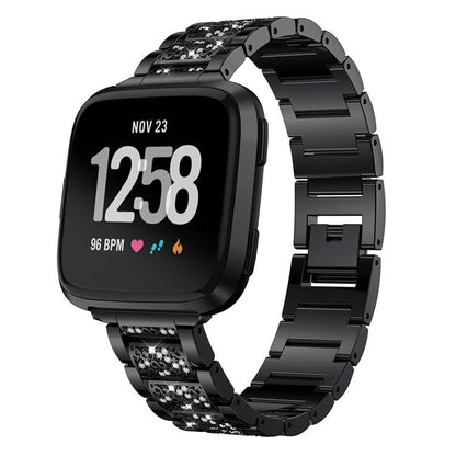 xDfind Diamond Jewelry Stainless Steel Watch Band, For Fitbit Charge 6 / 5 18mm, For Fitbit Versa 4 / 3 / Sense2 / 1 20mm, For Fitbit Inspire 2 / Ace 3 14mm, For Fitbit Charge 4 / 3 18mm