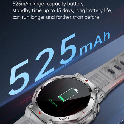 KT85 1.43 inch Screen 5ATM Outdoor Sports Smart Watch with Strong Flashlight