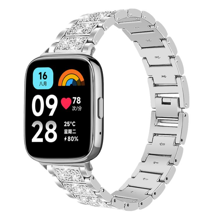 xDfind Diamond Jewelry Stainless Steel Watch Band, For Xiaomi Smart Band 11 / 10 / 9 / 8, For Xiaomi Band 10 Pro / 9 Pro / Redmi Watch 6, For Redmi Watch 3 Active / Lite 20mm, For Redmi Watch 3 20mm