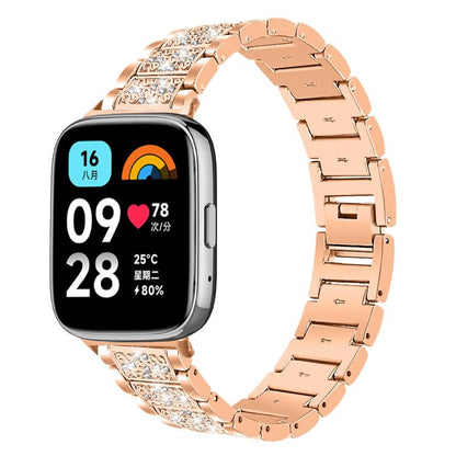 xDfind Diamond Jewelry Stainless Steel Watch Band, For Xiaomi Smart Band 11 / 10 / 9 / 8, For Xiaomi Band 10 Pro / 9 Pro / Redmi Watch 6, For Redmi Watch 3 Active / Lite 20mm, For Redmi Watch 3 20mm