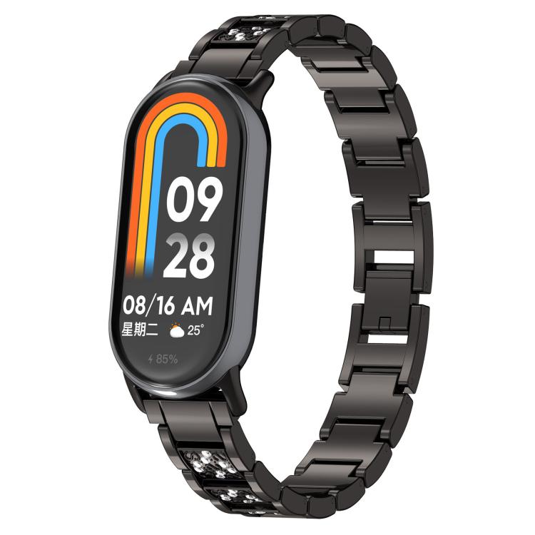 xDfind Diamond Jewelry Stainless Steel Watch Band, For Xiaomi Smart Band 11 / 10 / 9 / 8, For Xiaomi Band 10 Pro / 9 Pro / Redmi Watch 6, For Redmi Watch 3 Active / Lite 20mm, For Redmi Watch 3 20mm