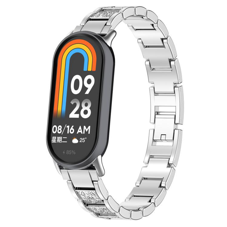 xDfind Diamond Jewelry Stainless Steel Watch Band, For Xiaomi Smart Band 11 / 10 / 9 / 8, For Xiaomi Band 10 Pro / 9 Pro / Redmi Watch 6, For Redmi Watch 3 Active / Lite 20mm, For Redmi Watch 3 20mm