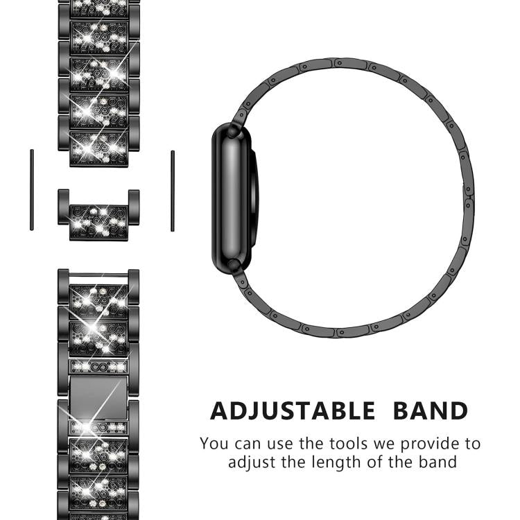 xDfind Diamond Jewelry Stainless Steel Watch Band, For Xiaomi Smart Band 11 / 10 / 9 / 8, For Xiaomi Band 10 Pro / 9 Pro / Redmi Watch 6, For Redmi Watch 3 Active / Lite 20mm, For Redmi Watch 3 20mm
