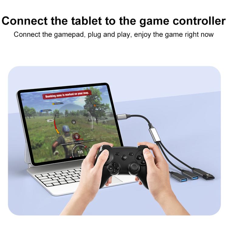 3 in 1 OTG Expander Splitter Dock Station