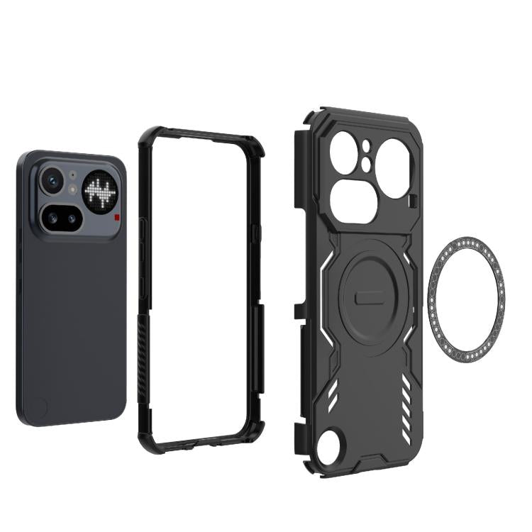 Butterfly Armor MagSafe Magnetic Ring Shockproof Phone Case, For Nothing Phone 4a Pro 5G Global, For Nothing Phone 4a 5G Global, For Nothing Phone 3a Lite 5G, For Nothing CMF Phone 2 Pro 5G Global, For Nothing Phone 3a, For Nothing Phone 3a Pro
