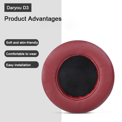2pcs Protein Leather Slip-on Type Earphone Covers, For Dareu EH722