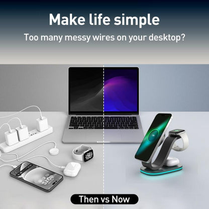3 in 1 Phone / Earphone / Watch Universal Wireless Charger, 3 in 1 Universal(Black), 3 in 1 Universal(White)