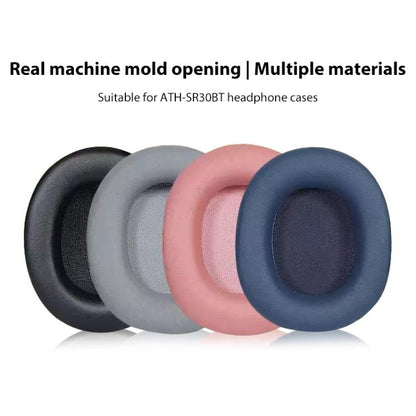 Sponge Earmuffs Replacement Earpads For Audio-Technica ATH-SR30BT, Grey Protein Leather, Blue Protein Leather, Pink Protein Leather, Black Football Net, Black Ice Silk Cloth, Black Leather Headband, Pink Leather Headband, Blue Leather Headband         ...