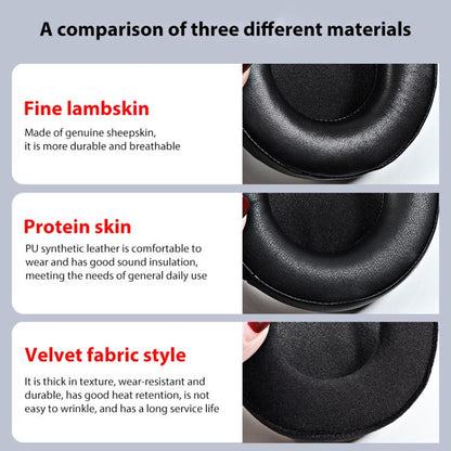 2pcs Sponge Earmuffs Replacement Earpads For ATH-A900X, Black Flannel, Black Protein Leather, Black Lambskin+Microfiber, Black Lambskin, Black Punched Lambskin, Black Mesh-Headband, Black Mesh-Solid Headband