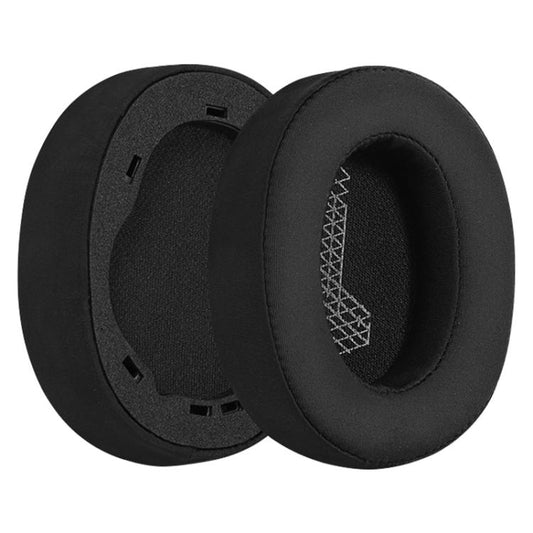 1 Pair Ice Silk Cloth Earphone Replacement Earpads For JBL Live 650 BTNC / E65BTNC / Duet NC / Live 660 BTNC, Ice Silk Cloth(Black)