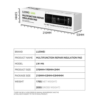 Luowei LW-M4 15.6-inch High-Temperature Resistant Insulation Silicone Repair Pad, Luowei LW-M4