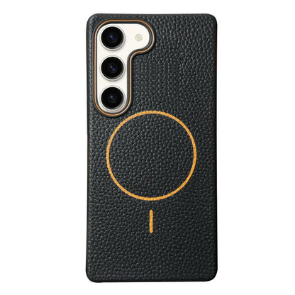 Thin Circle MagSafe Litchi Grain TPU Phone Case, For Samsung Galaxy S23 Ultra 5G, For Samsung Galaxy S23+ 5G, For Samsung Galaxy S23 5G, For Samsung Galaxy S22 Ultra 5G, For Samsung Galaxy S22+ 5G, For Samsung Galaxy S22 5G