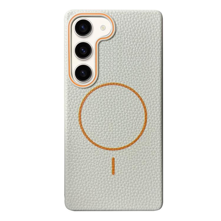 Thin Circle MagSafe Litchi Grain TPU Phone Case, For Samsung Galaxy S23 Ultra 5G, For Samsung Galaxy S23+ 5G, For Samsung Galaxy S23 5G, For Samsung Galaxy S22 Ultra 5G, For Samsung Galaxy S22+ 5G, For Samsung Galaxy S22 5G
