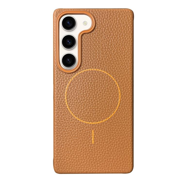Thin Circle MagSafe Litchi Grain TPU Phone Case, For Samsung Galaxy S23 Ultra 5G, For Samsung Galaxy S23+ 5G, For Samsung Galaxy S23 5G, For Samsung Galaxy S22 Ultra 5G, For Samsung Galaxy S22+ 5G, For Samsung Galaxy S22 5G