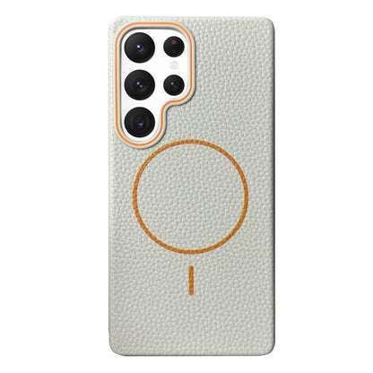 Thin Circle MagSafe Litchi Grain TPU Phone Case, For Samsung Galaxy S23 Ultra 5G, For Samsung Galaxy S23+ 5G, For Samsung Galaxy S23 5G, For Samsung Galaxy S22 Ultra 5G, For Samsung Galaxy S22+ 5G, For Samsung Galaxy S22 5G