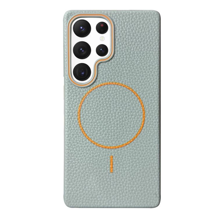 Thin Circle MagSafe Litchi Grain TPU Phone Case, For Samsung Galaxy S23 Ultra 5G, For Samsung Galaxy S23+ 5G, For Samsung Galaxy S23 5G, For Samsung Galaxy S22 Ultra 5G, For Samsung Galaxy S22+ 5G, For Samsung Galaxy S22 5G