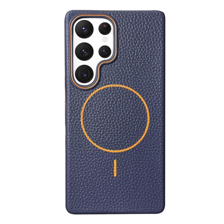 Thin Circle MagSafe Litchi Grain TPU Phone Case, For Samsung Galaxy S23 Ultra 5G, For Samsung Galaxy S23+ 5G, For Samsung Galaxy S23 5G, For Samsung Galaxy S22 Ultra 5G, For Samsung Galaxy S22+ 5G, For Samsung Galaxy S22 5G