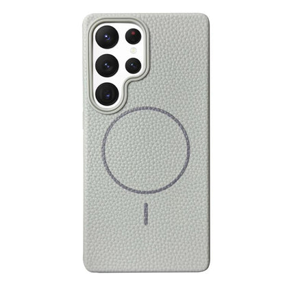 Thin Circle MagSafe Litchi Grain TPU Phone Case, For Samsung Galaxy S23 Ultra 5G, For Samsung Galaxy S23+ 5G, For Samsung Galaxy S23 5G, For Samsung Galaxy S22 Ultra 5G, For Samsung Galaxy S22+ 5G, For Samsung Galaxy S22 5G