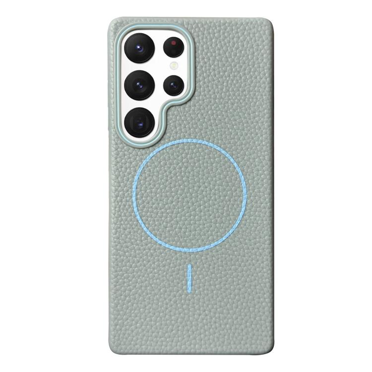 Thin Circle MagSafe Litchi Grain TPU Phone Case, For Samsung Galaxy S23 Ultra 5G, For Samsung Galaxy S23+ 5G, For Samsung Galaxy S23 5G, For Samsung Galaxy S22 Ultra 5G, For Samsung Galaxy S22+ 5G, For Samsung Galaxy S22 5G