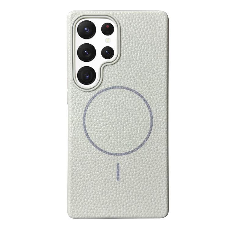 Thin Circle MagSafe Litchi Grain TPU Phone Case, For Samsung Galaxy S23 Ultra 5G, For Samsung Galaxy S23+ 5G, For Samsung Galaxy S23 5G, For Samsung Galaxy S22 Ultra 5G, For Samsung Galaxy S22+ 5G, For Samsung Galaxy S22 5G