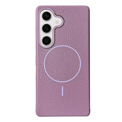 Thin Circle MagSafe Litchi Grain TPU Phone Case, For Samsung Galaxy S25 5G, For Samsung Galaxy S25+ 5G, For Samsung Galaxy S25 Ultra 5G, For Samsung Galaxy S24 FE 5G, For Samsung Galaxy S24 Ultra 5G, For Samsung Galaxy S24+ 5G, For Samsung Galaxy S24 5...