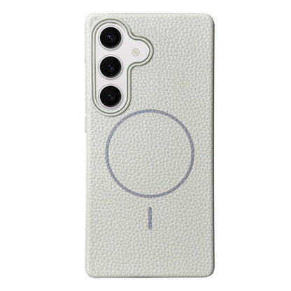 Thin Circle MagSafe Litchi Grain TPU Phone Case, For Samsung Galaxy S25 5G, For Samsung Galaxy S25+ 5G, For Samsung Galaxy S25 Ultra 5G, For Samsung Galaxy S24 FE 5G, For Samsung Galaxy S24 Ultra 5G, For Samsung Galaxy S24+ 5G, For Samsung Galaxy S24 5...
