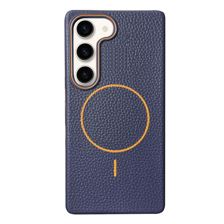 Thin Circle MagSafe Litchi Grain TPU Phone Case, For Samsung Galaxy S23 Ultra 5G, For Samsung Galaxy S23+ 5G, For Samsung Galaxy S23 5G, For Samsung Galaxy S22 Ultra 5G, For Samsung Galaxy S22+ 5G, For Samsung Galaxy S22 5G